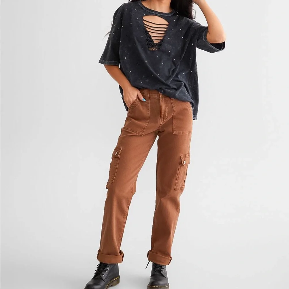 VERVET High Rise Stretch Cargo Pant - Picture 1 of 15